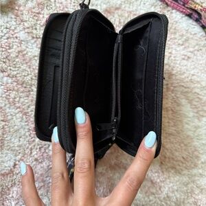Black Zip-Around Wallet